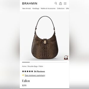 Brahmin 'Fallon', Crocodile-Embossed Shoulder Bag